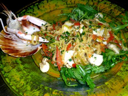 Tagliolini con cape sante